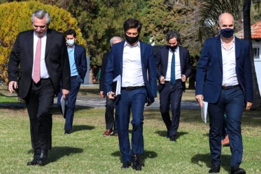 Alberto Fernández, Axel Kicillof y Horacio Rodríguez Larreta acordaron mantener la cuarentena sin cambios durante quince días más