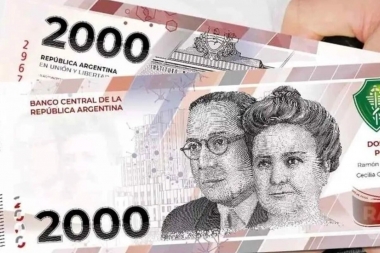 Empieza a circular el nuevo billete de 2.000 pesos