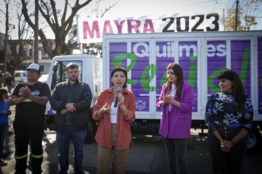 Juan Grabois, Daniela Vilar y Mayra Mendoza inauguraron el primer nodo local de reciclado en Quilmes