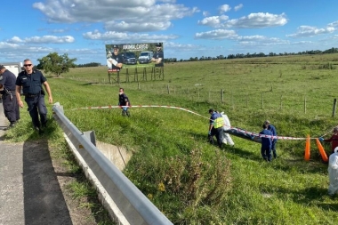 Ruta 2: hallaron el cadáver de un hombre cubierto con una frazada