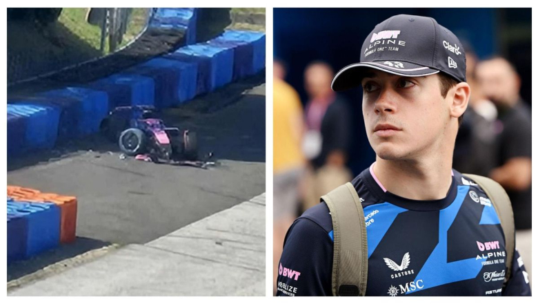 Colapinto se accidentó en Hungría pero salió ileso y regresó al box