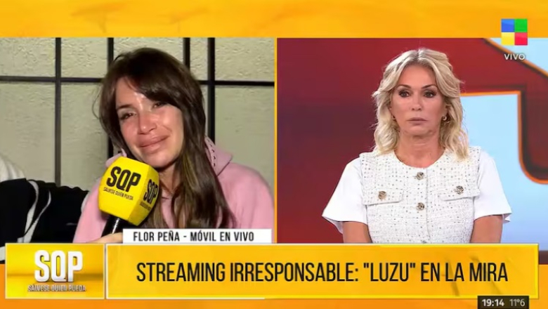 ESCÁNDALO EN VIVO: Florencia Peña rompió en llanto tras difundir la falsa muerte del padre de Messi y fue eyectada de Luzu TV
