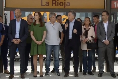 Macri y Vidal inauguraron el Metrobus de Morón