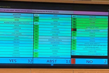 Argentina votó a favor de investigar la violación de los DDHH en Ucrania