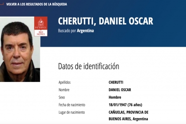 Interpol pide la captura internacional del argentino Daniel Cherutti por crímenes de lesa humanidad