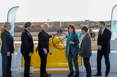 Cristina Kirchner, Alberto Fernández y Sergio Massa inauguraron el Gasoducto Néstor Kirchner