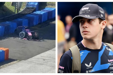 Colapinto se accidentó en Hungría pero salió ileso y regresó al box