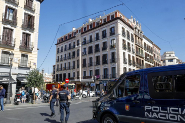 Se derrumba parcialmente un edificio en obras en el centro de Madrid