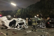 Impactante choque múltiple frente al Hipódromo de Palermo: Dos muertos y más de 10 heridos
