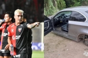 Preocupación por la desaparición del futbolista Brian Fernández: hallaron su auto destrozado